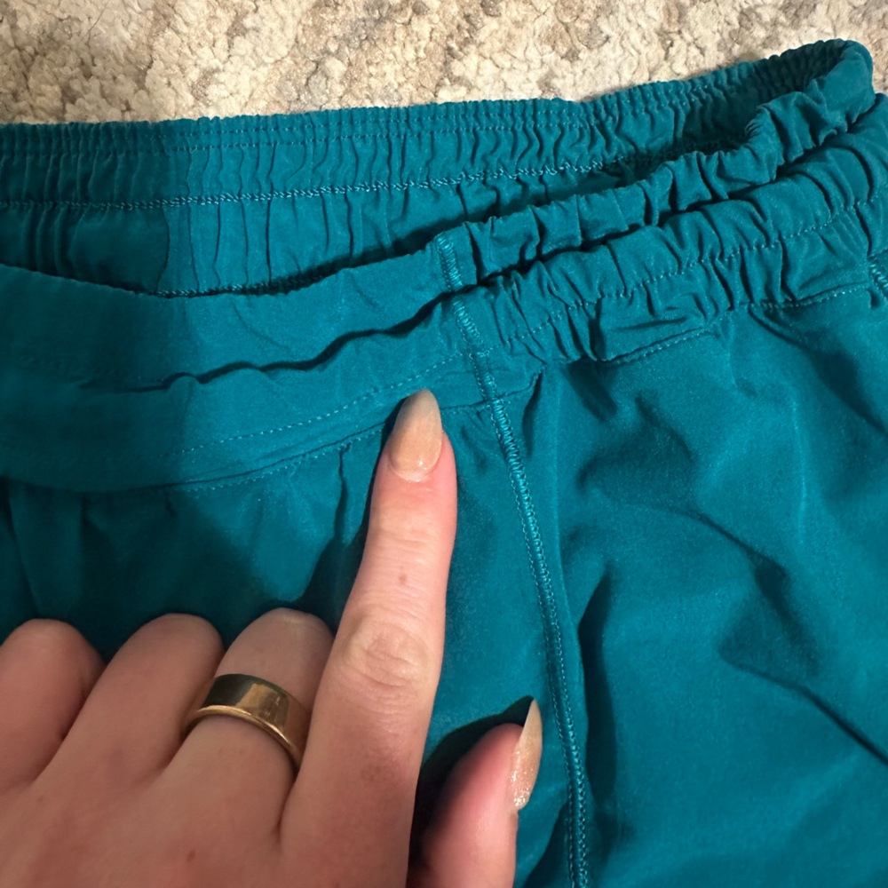 Teal Lululemon hotty Hot 4” Shorts - Picture 6 of 9